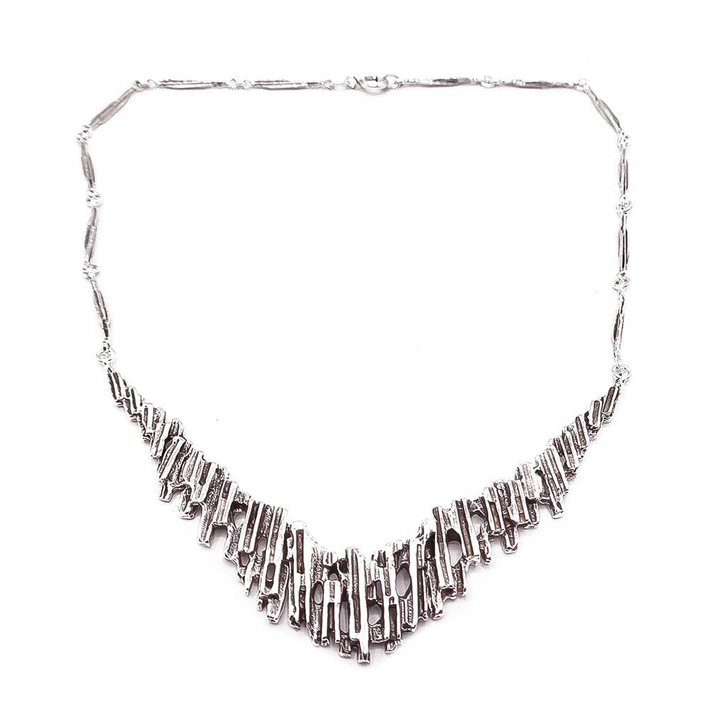 Hopeinen kaulakääty 40cm #0