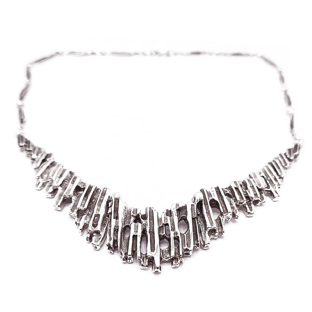 Hopeinen kaulakääty 40cm #1