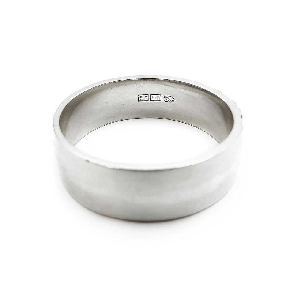 Hopeinen Suomileijona sormus 21mm #2