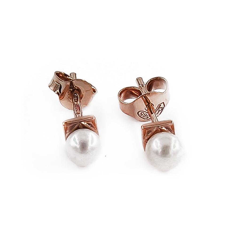 Kultaiset sirot helmikorvakorut tappi 4mm Kultakeskus Oy #0