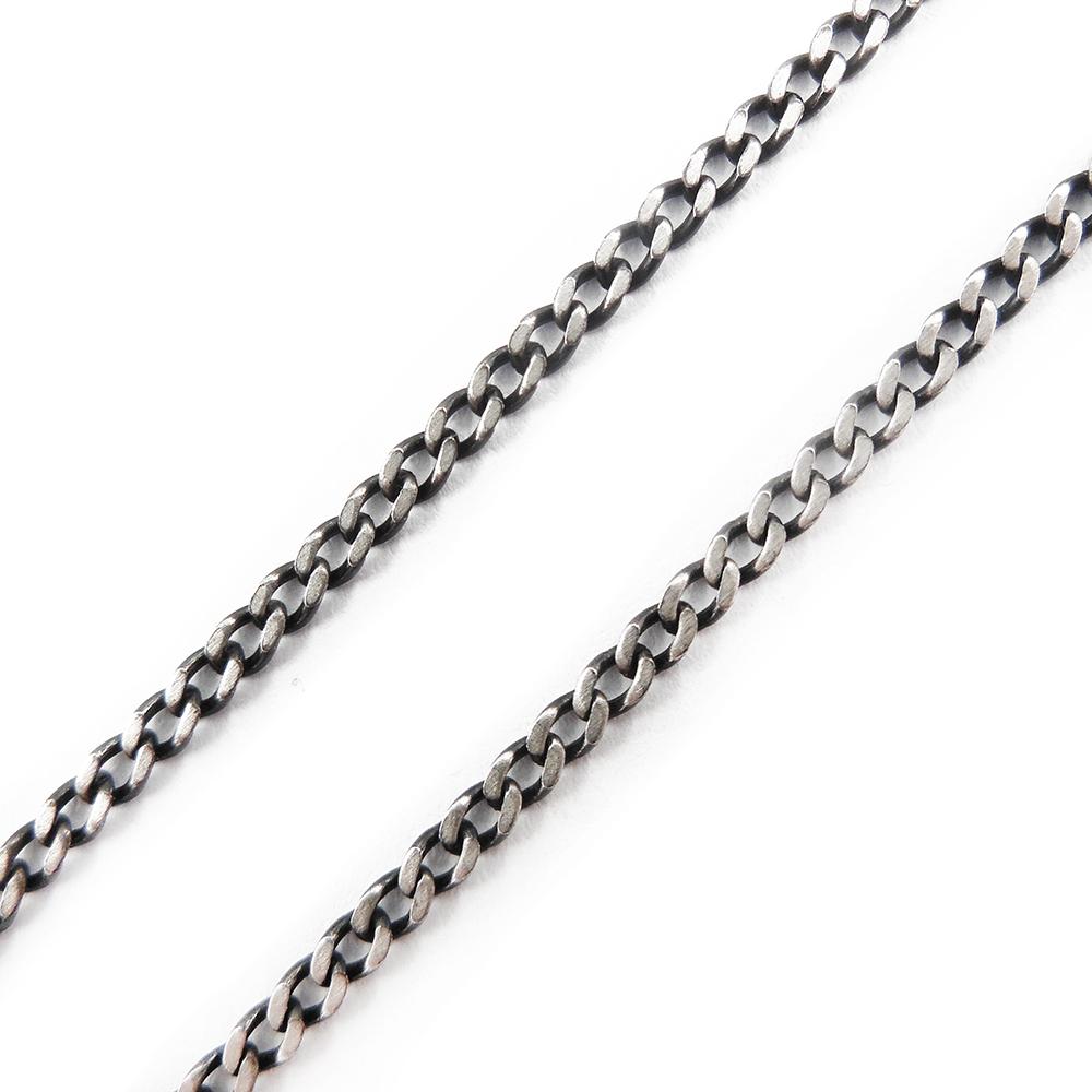 Hopeinen oksidoitu Suomileijona riipus +ketju 45 cm #2