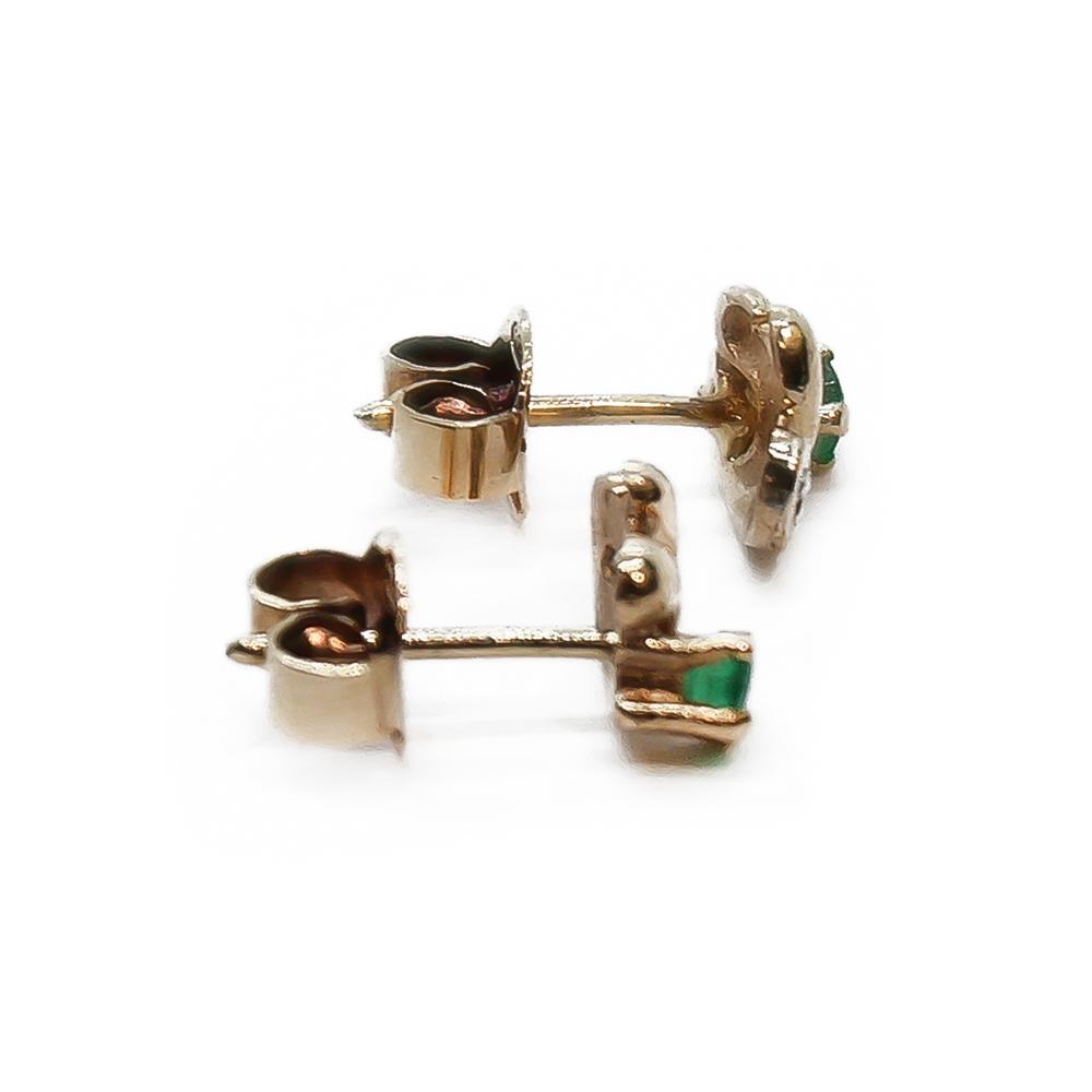 Korvanapit timantti-smaragdi #2