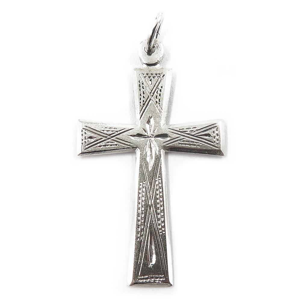 Hopeinen risti, kuvioitu #0