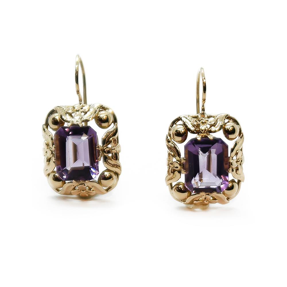 Korvakorut koukuilla lilakivi #0