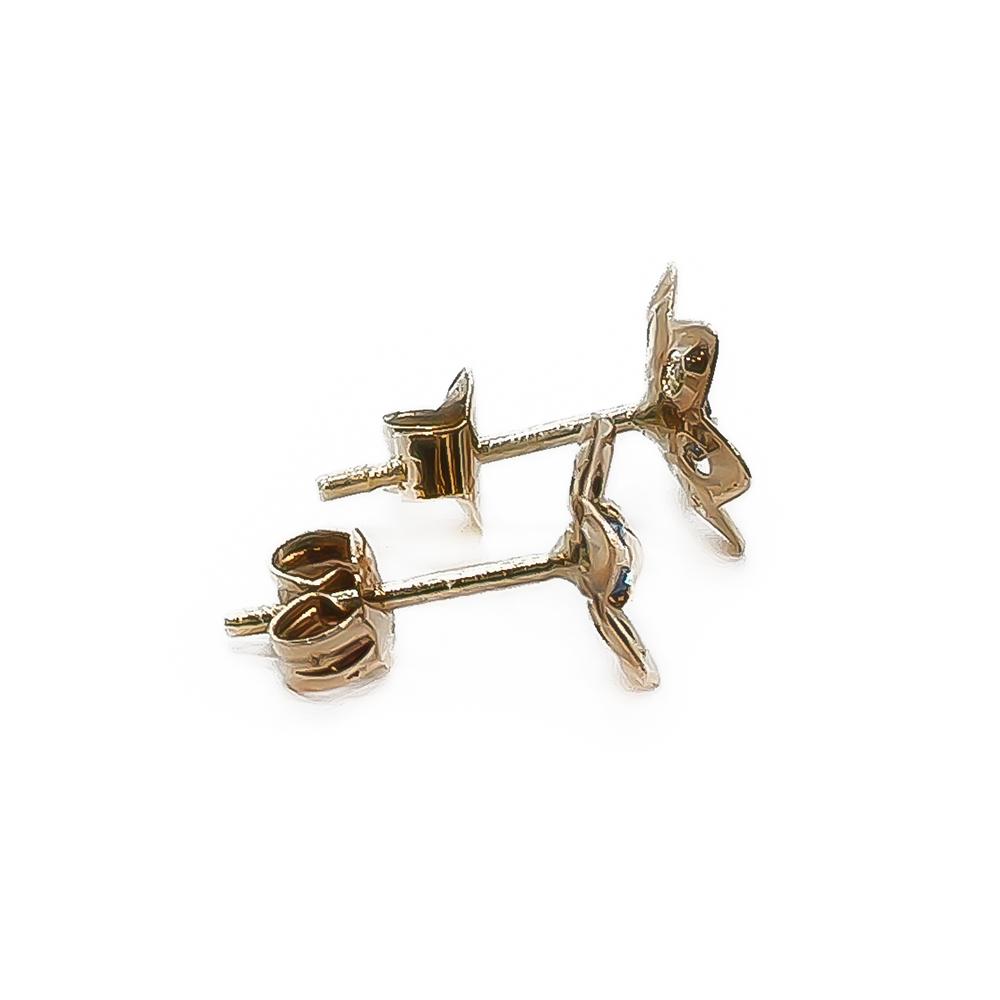 Korvanapit kukat siniset kivet #2