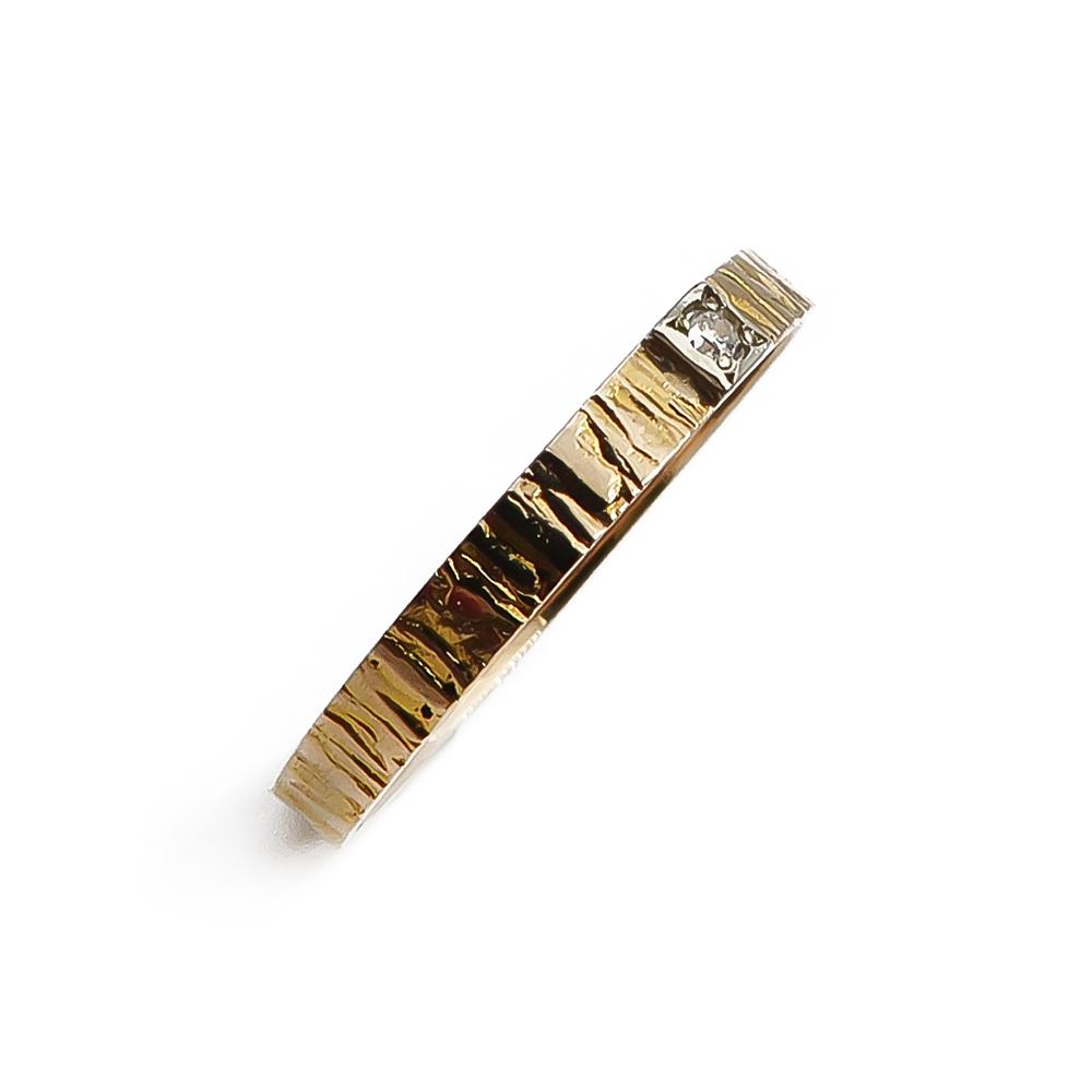 kultainen timanttisormus 0,01ct 16,25mm  v.-74 #0