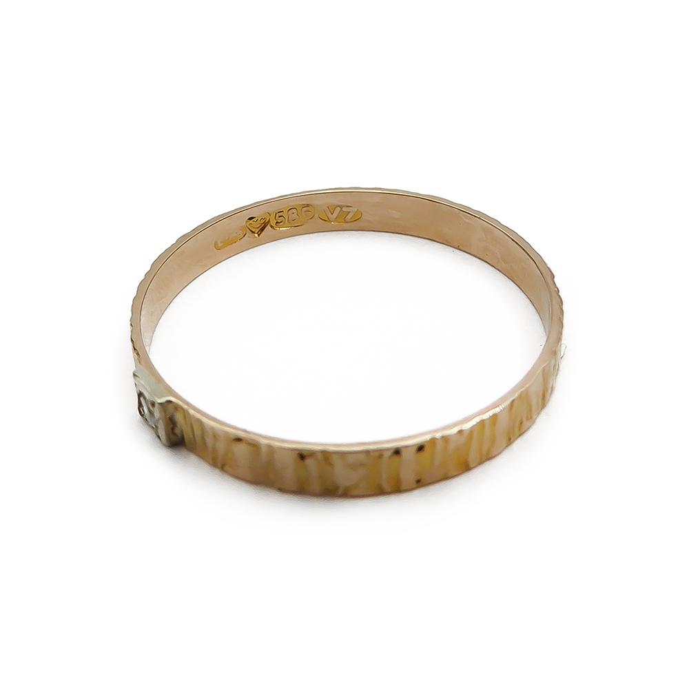 kultainen timanttisormus 0,01ct 16,25mm  v.-74 #3