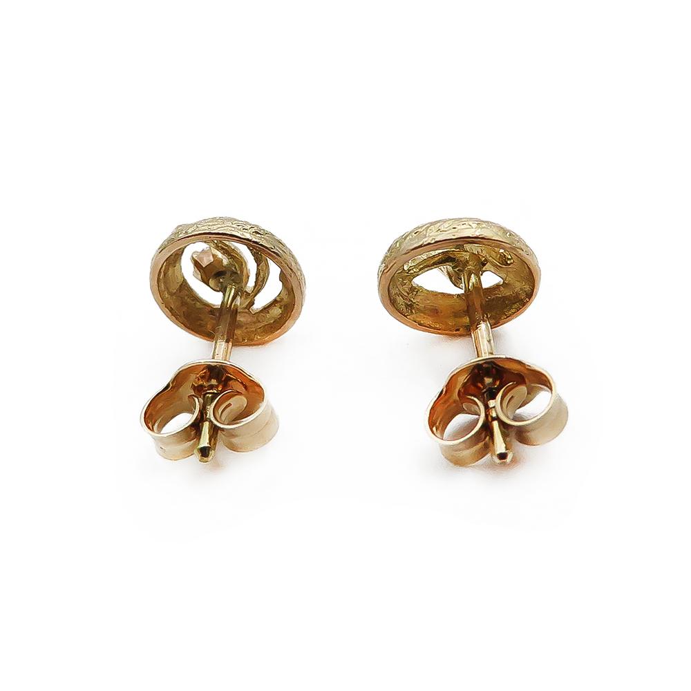 kultaiset korvakorut zirkonia #1