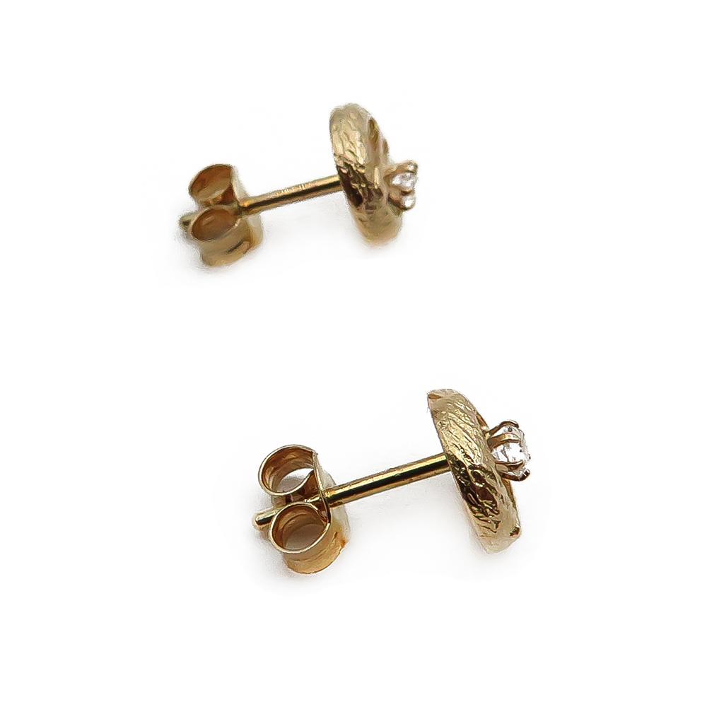 kultaiset korvakorut zirkonia #2