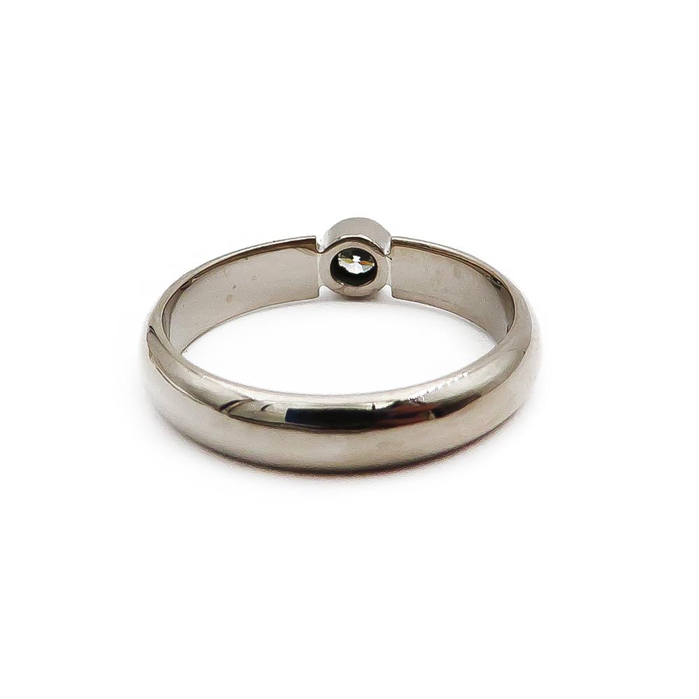 18K Valkokultainen timanttisormus 18mm 0,34ct #2