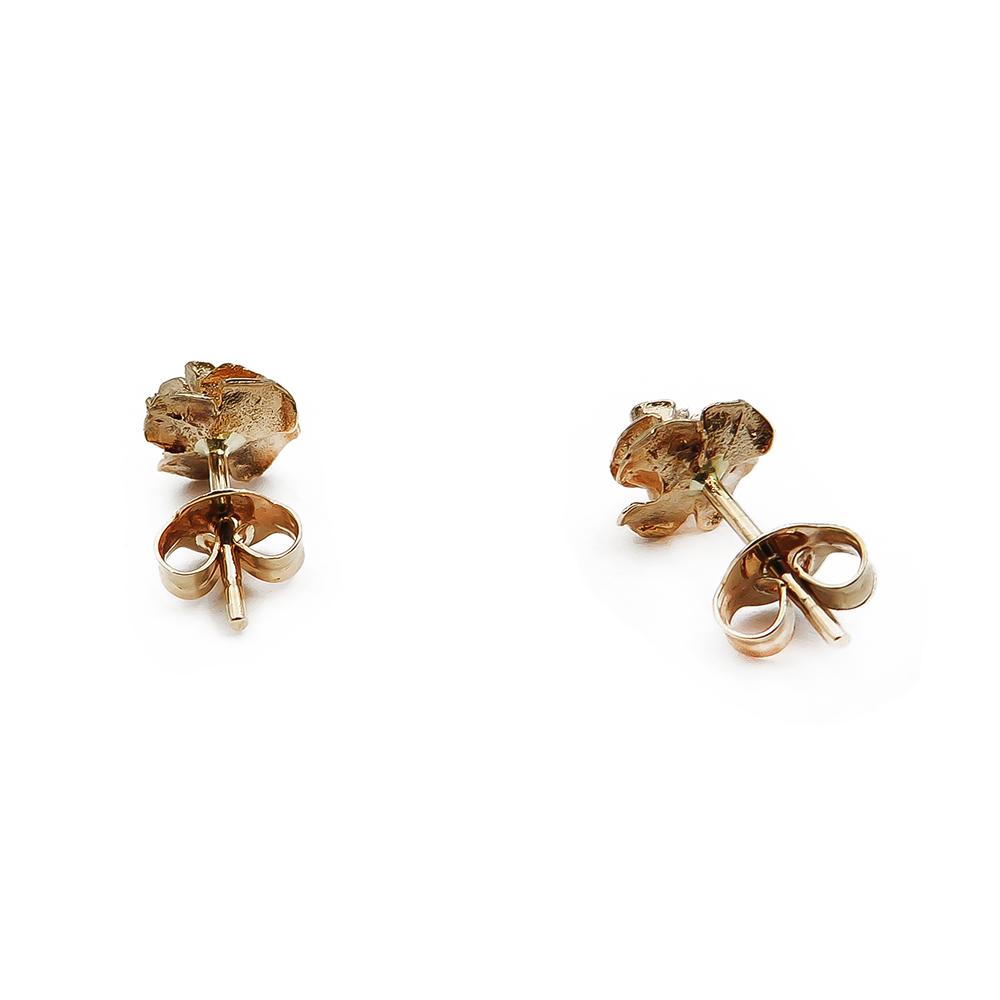 kultaiset kukka korvakorut #2