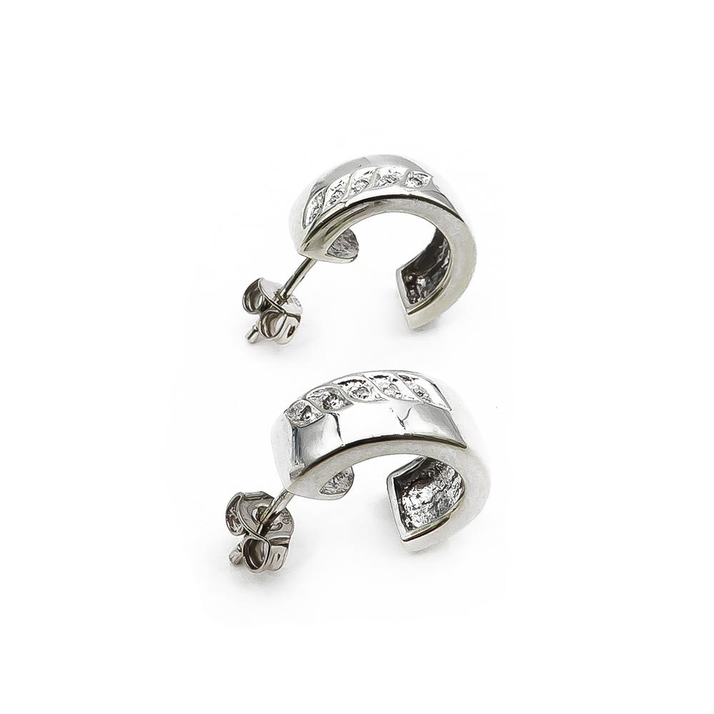 Valkokultaiset timanttikorvakorut 10x0,005ct SKT #1