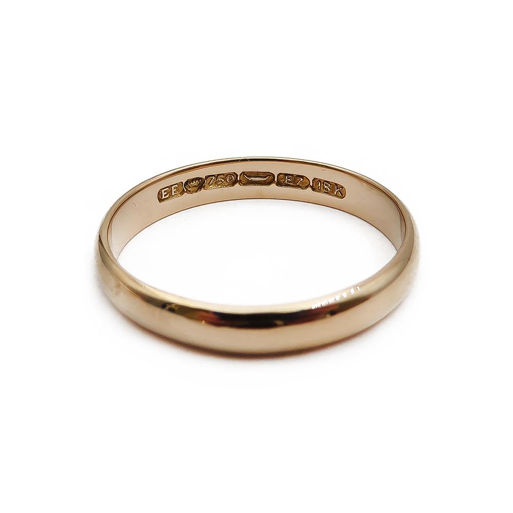 18k kihlasormus puolipyöreä 22mm 3,82mm v.-58 #2