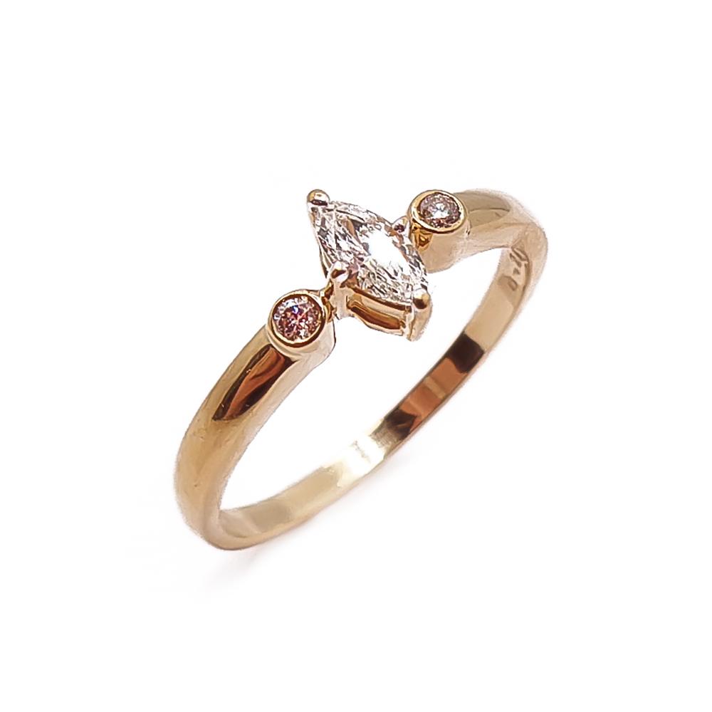 18k timanttisormus 0,24ct 18mm #0