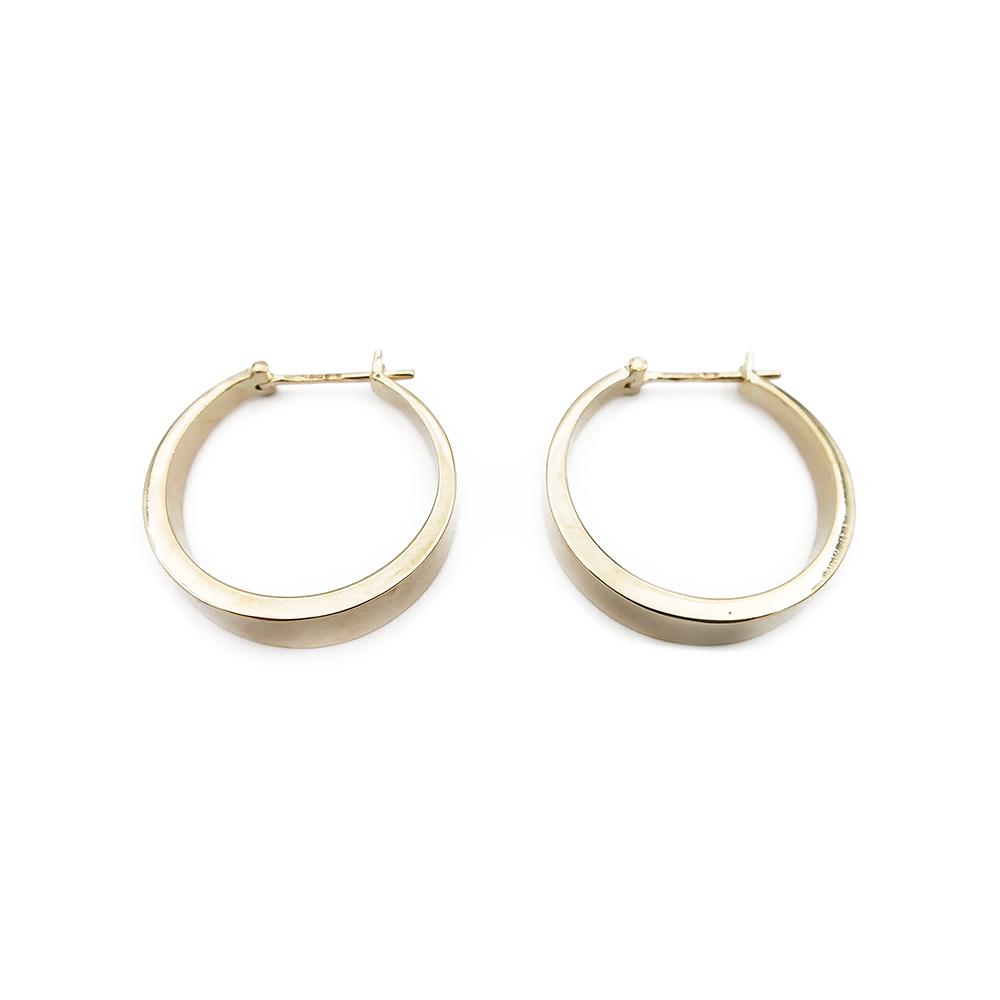 Kultaiset rengaskorvakorut, flakka 5mm halk.21mm #1