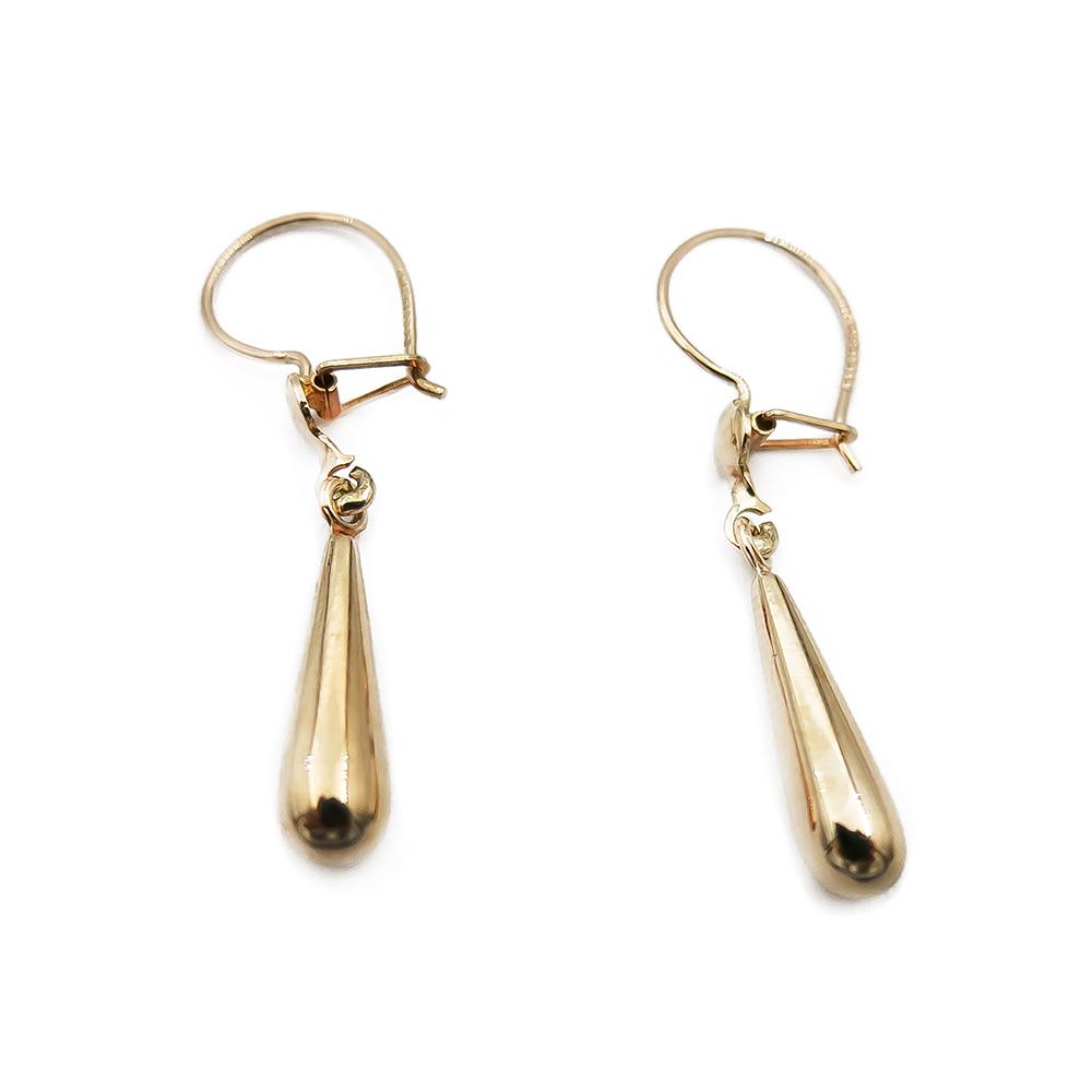 Kultaiset korvakorut, kyynel 15mm #0