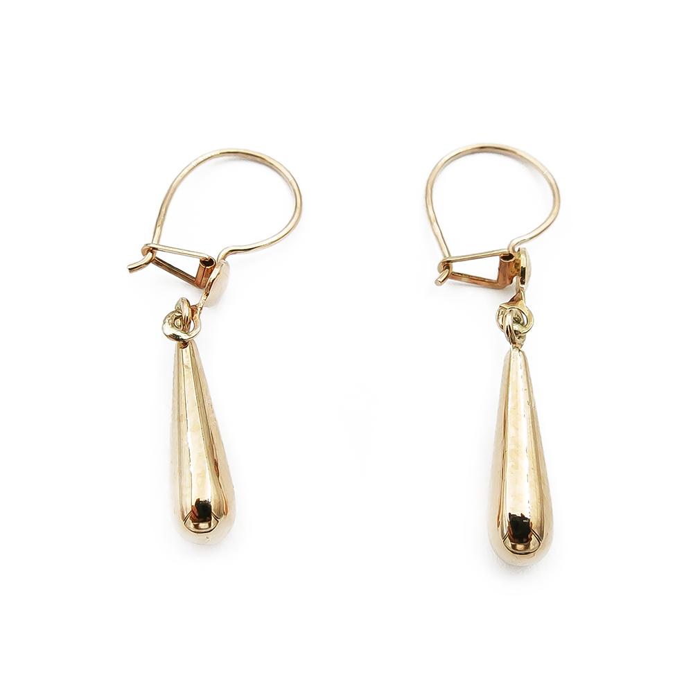 Kultaiset korvakorut, kyynel 15mm #1