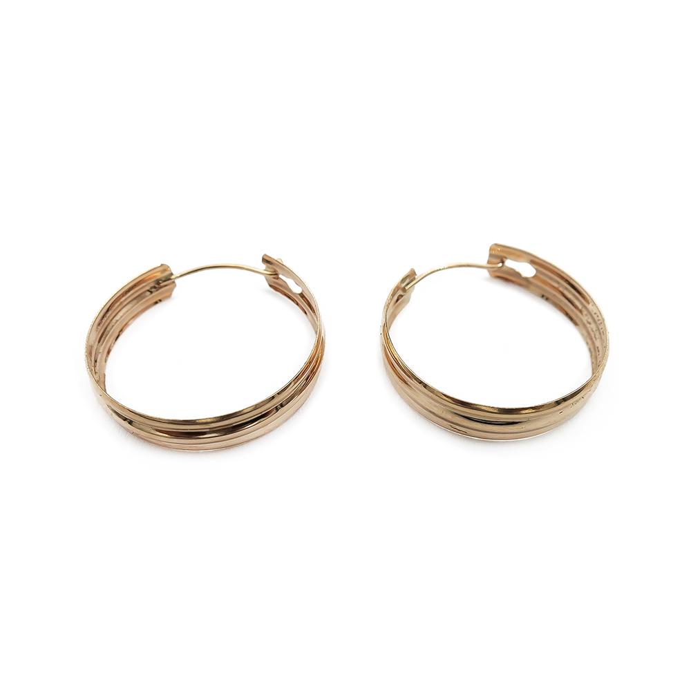 Kultaiset rengaskorvakorut 3.7mm halk.18mm #0