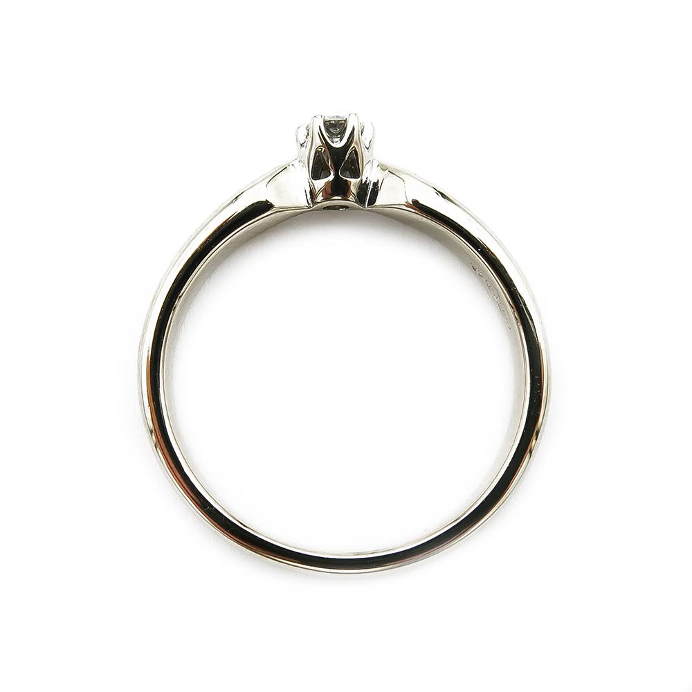 Valkokultainen timanttisormus 0.10ct 17,0mm #2