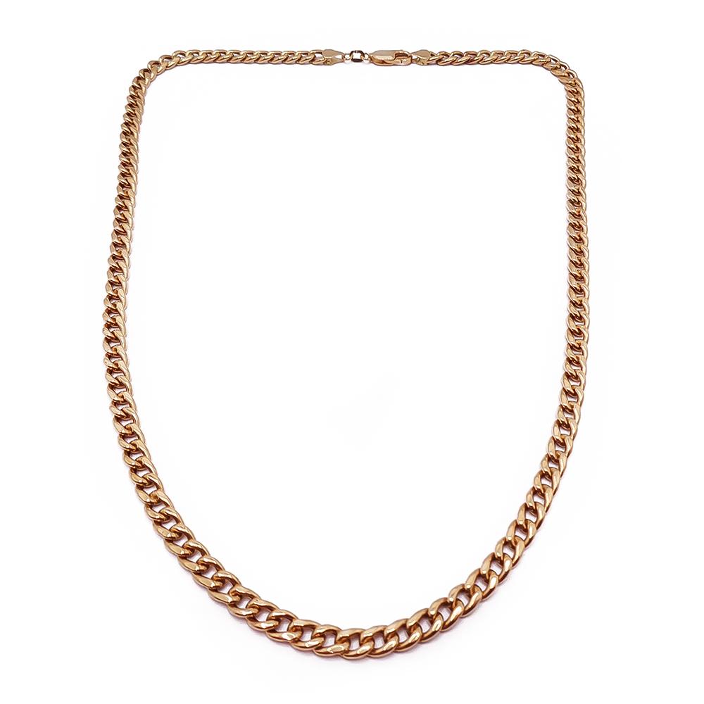 Kultainen panssariketju ontto 51cm 5mm #0