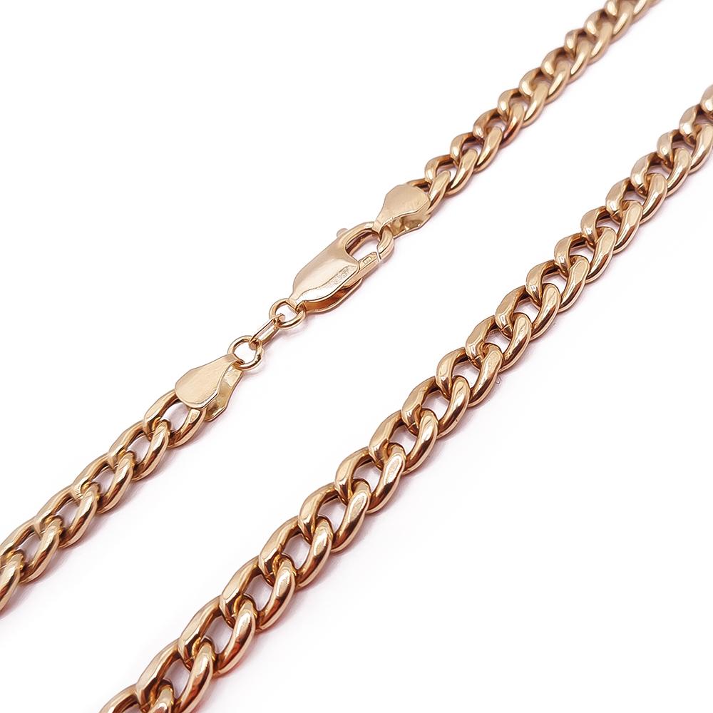 Kultainen panssariketju ontto 51cm 5mm #1