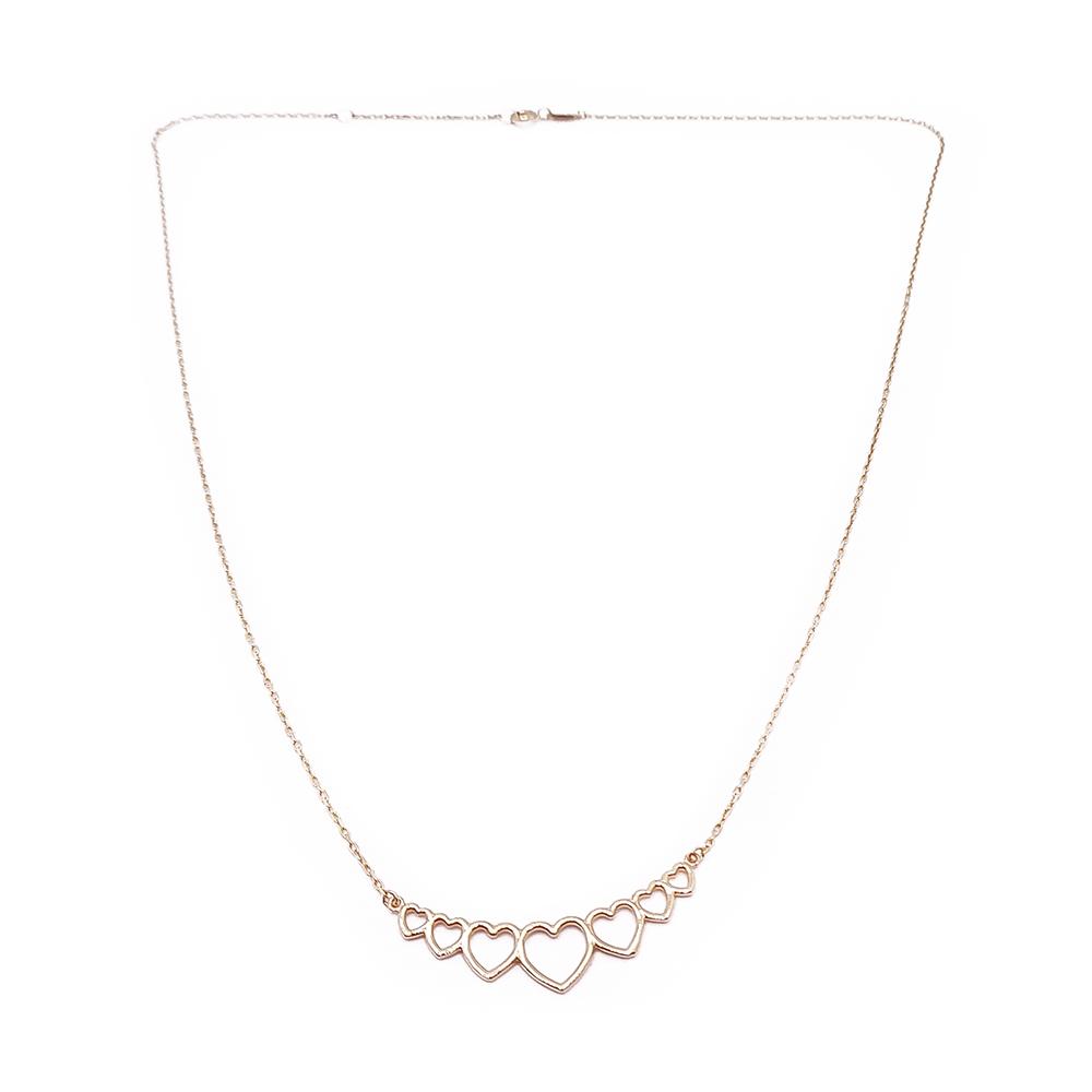 Kultainen sydänkaulakoru 45/48cm #0