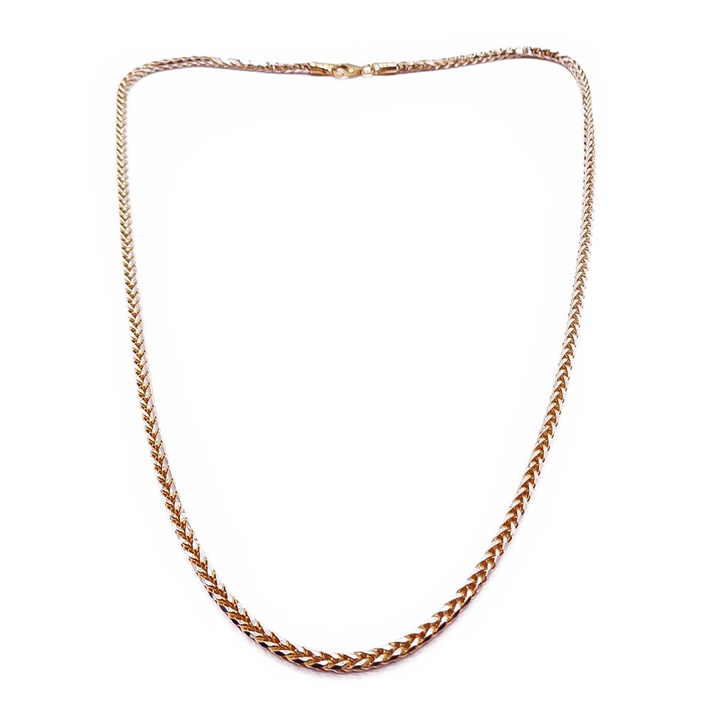 Kelta-/valkokultainen kaulaketju 45cm #0