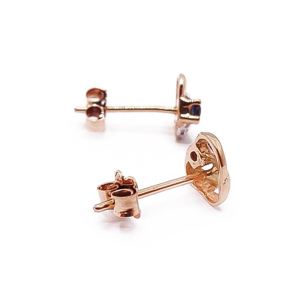 18k sinisafiiri korvakorut #1