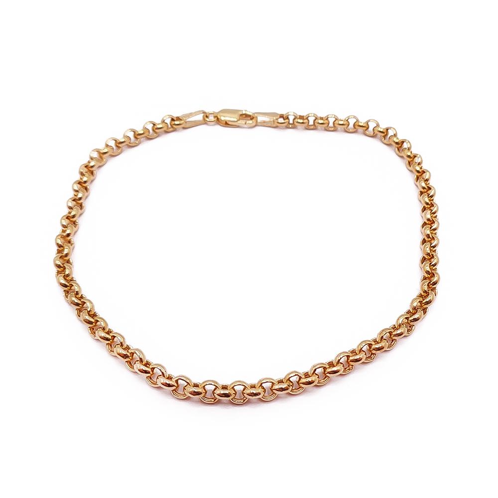 Kultainen papuranneketju 18.5cm #0