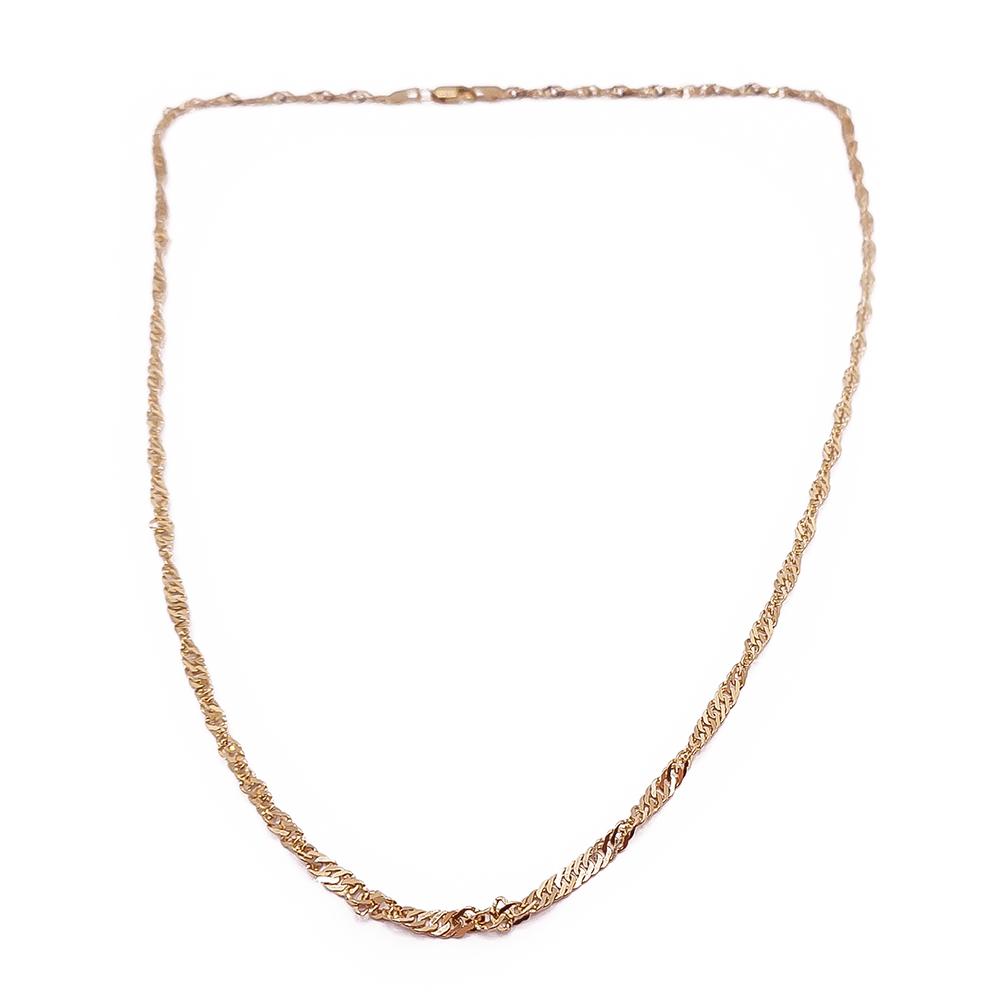 Kultainen singapore kaulaketju 45cm #0