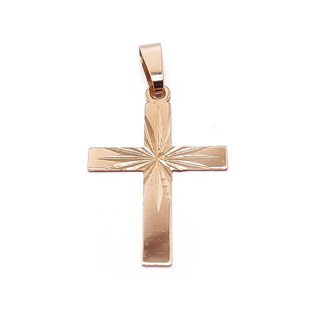 Kultainen timanttileikattu risti #0