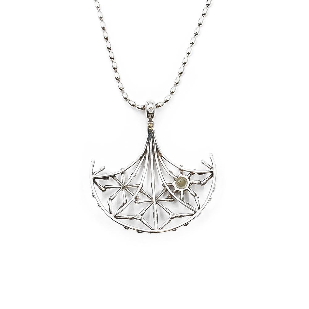 Kalevala koru Naisen ääni kaulakoru vihreä kvartsi #2