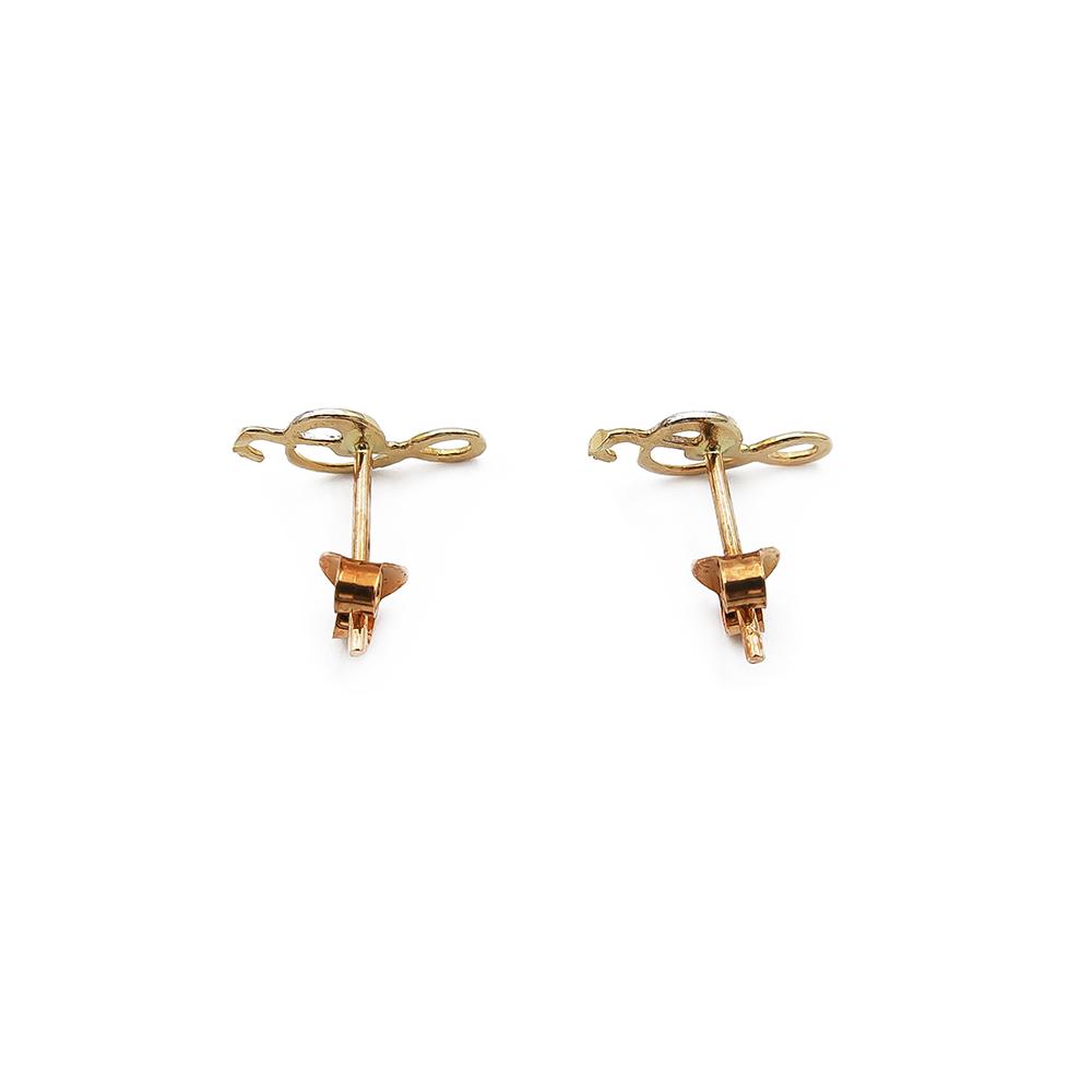 Kultaiset korvakorut, nuottiavain 11mm #1