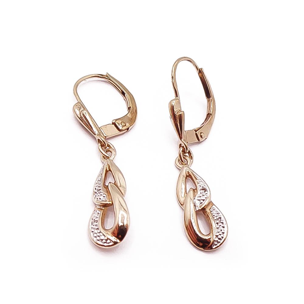 Kultaiset timanttikorvakorut 0,02ct #0