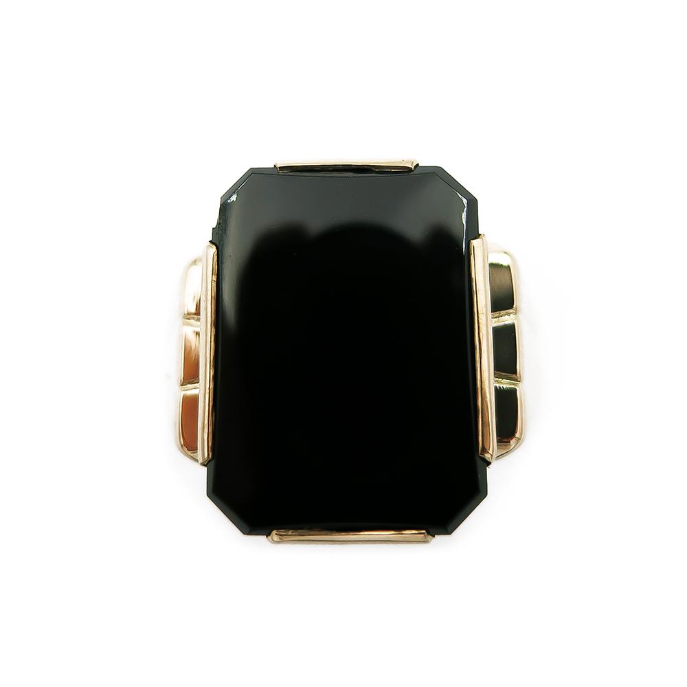 Kultainen kantasormus onyx 21,0mm #1