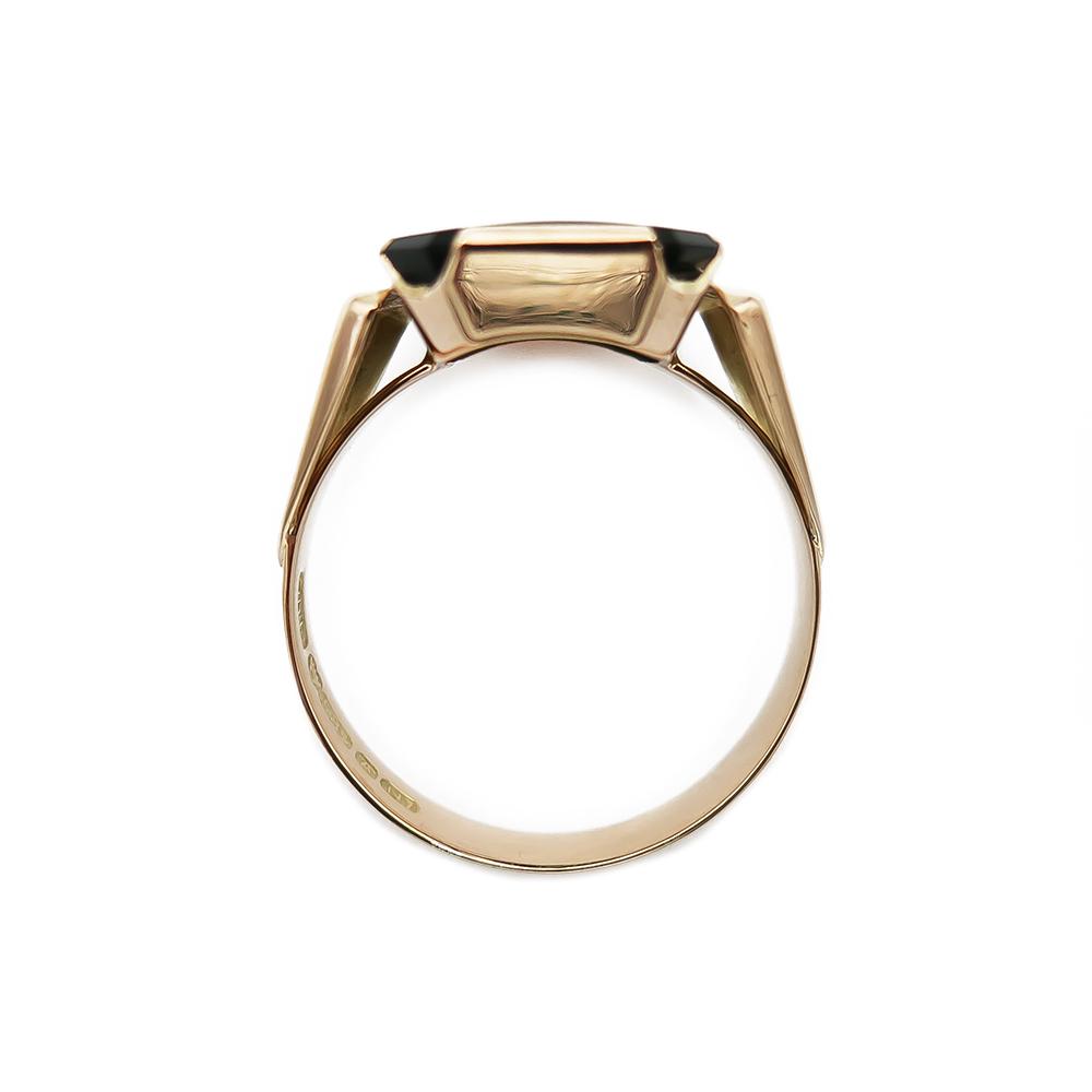 Kultainen kantasormus onyx 21,0mm #2