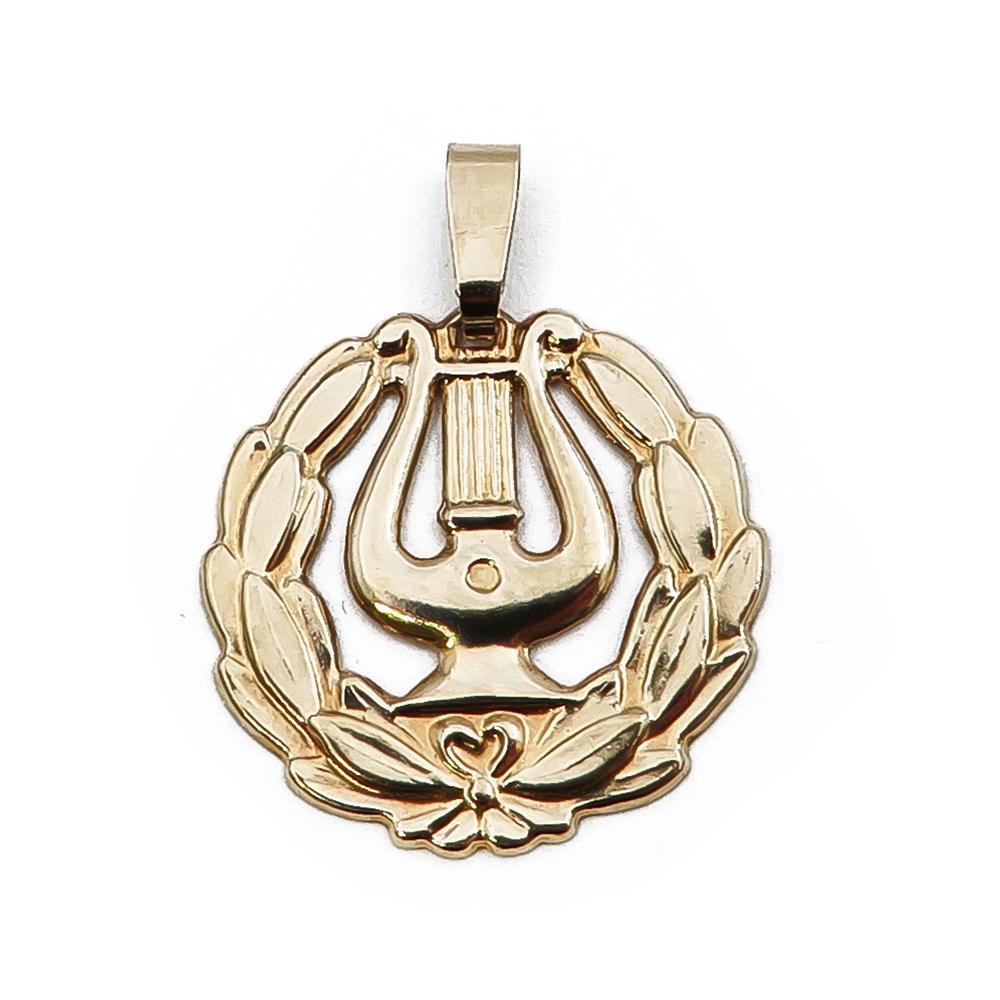 Kultainen lyyra riipus #0