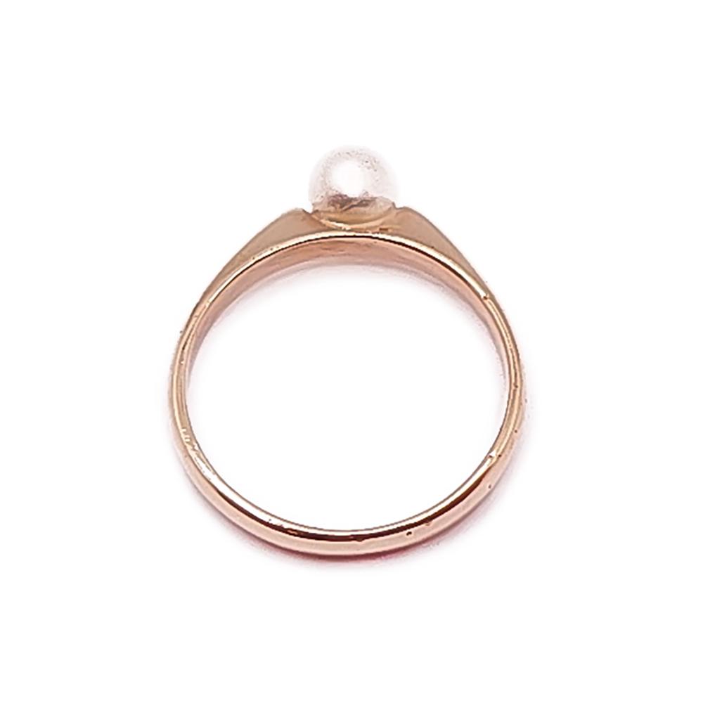 Kultainen kastesormus helmi #2