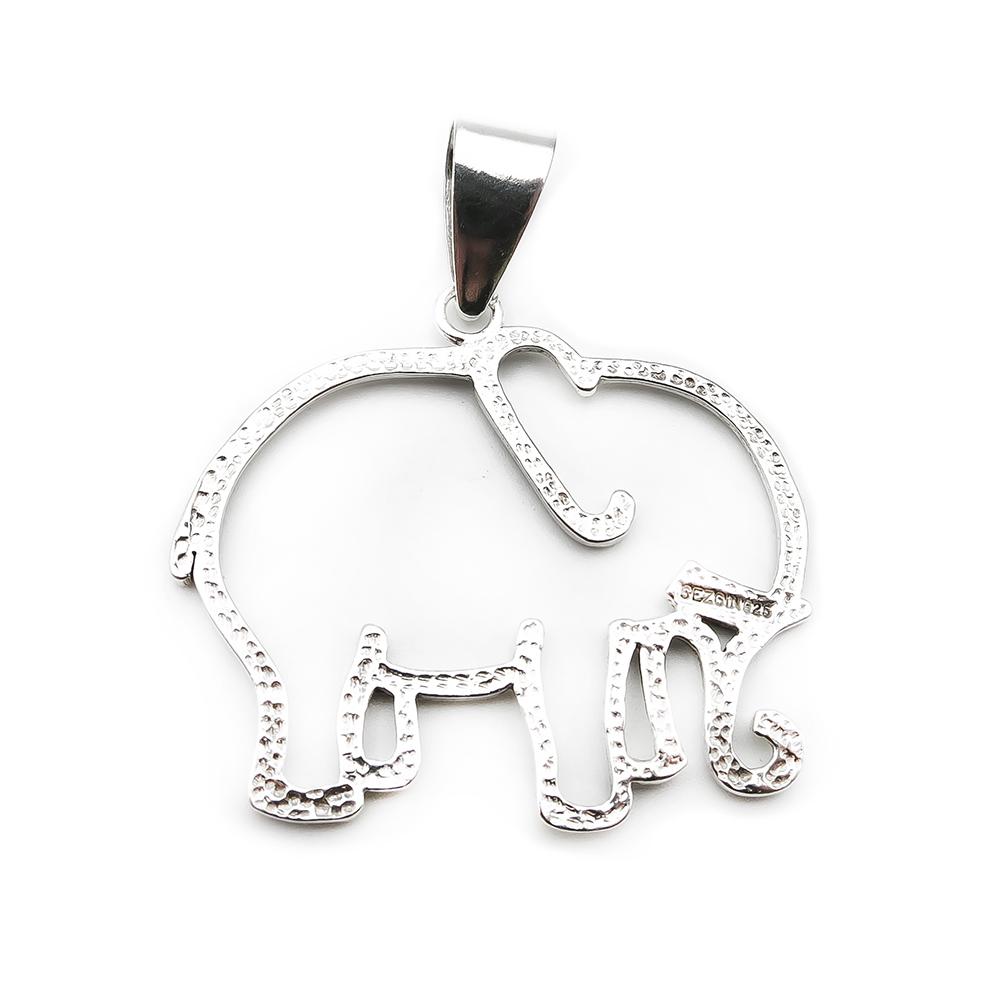 Hopeinen norsu riipus #1