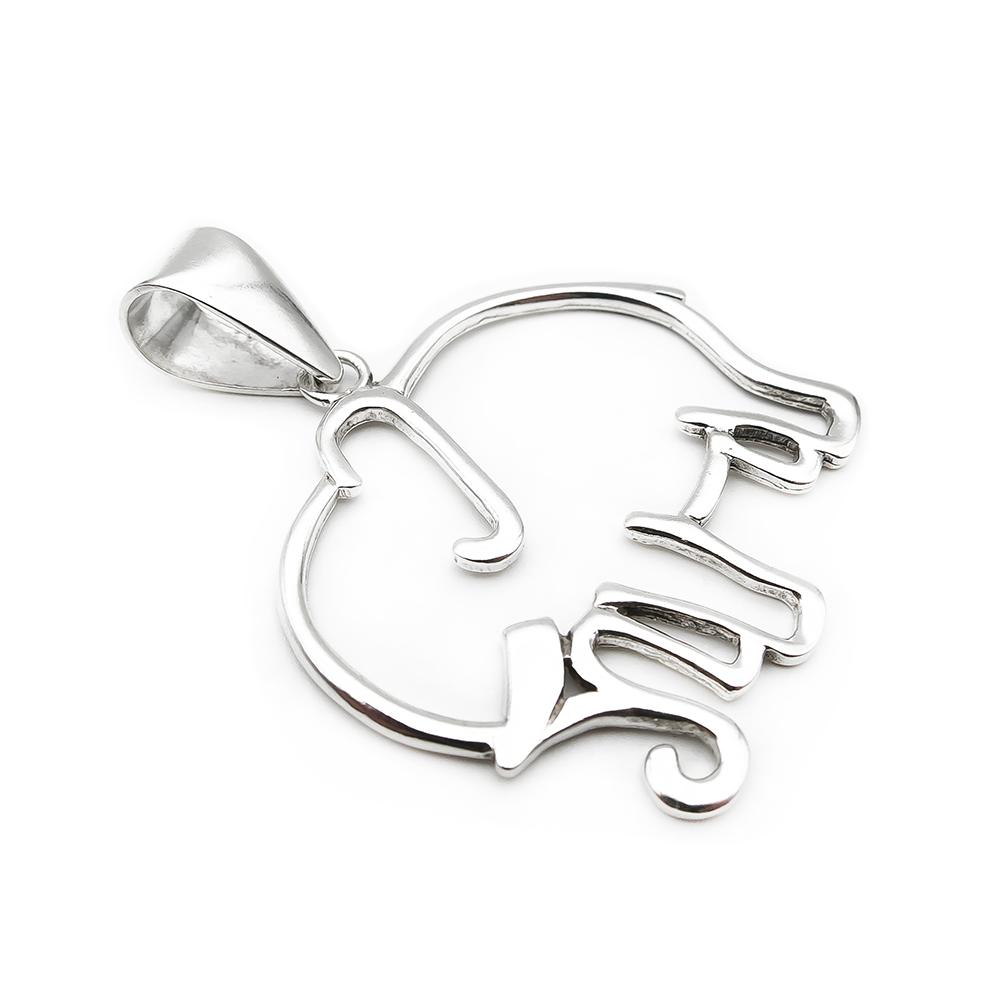 Hopeinen norsu riipus #2