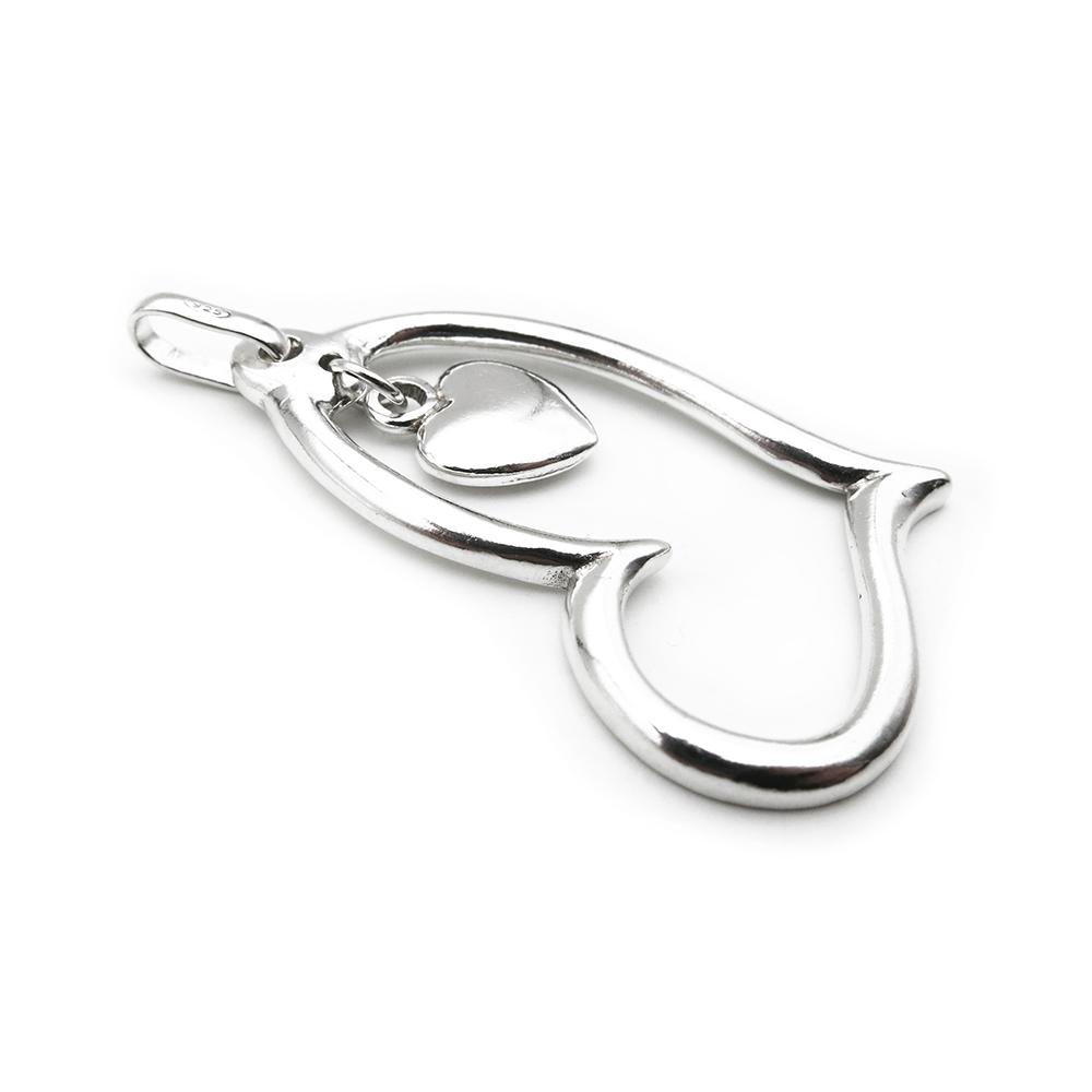 Hopeinen sydänriipus #1