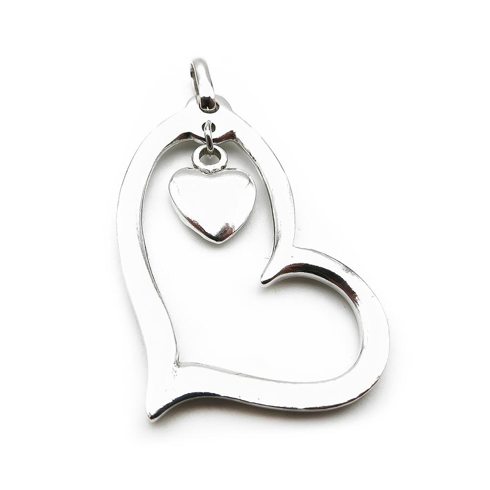 Hopeinen sydänriipus #2