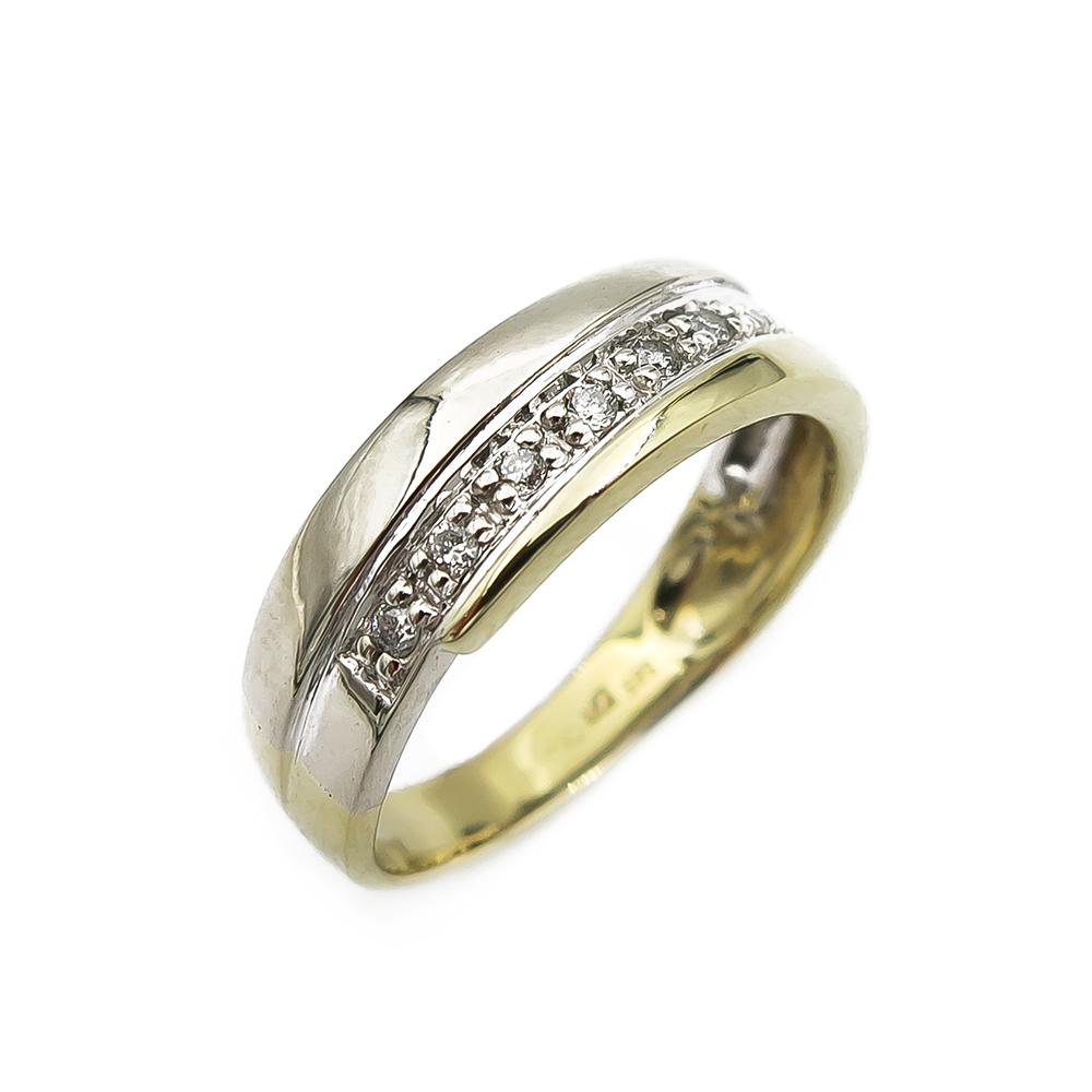 Kultainen timanttisormus 0.05ct 17,0mm #0