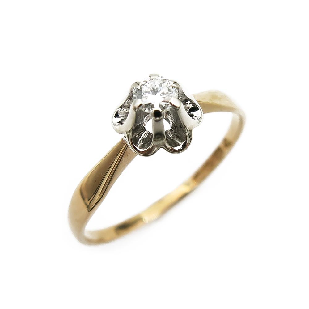 Kultainen timanttisormus 0.10ct 17,25mm 18k #0