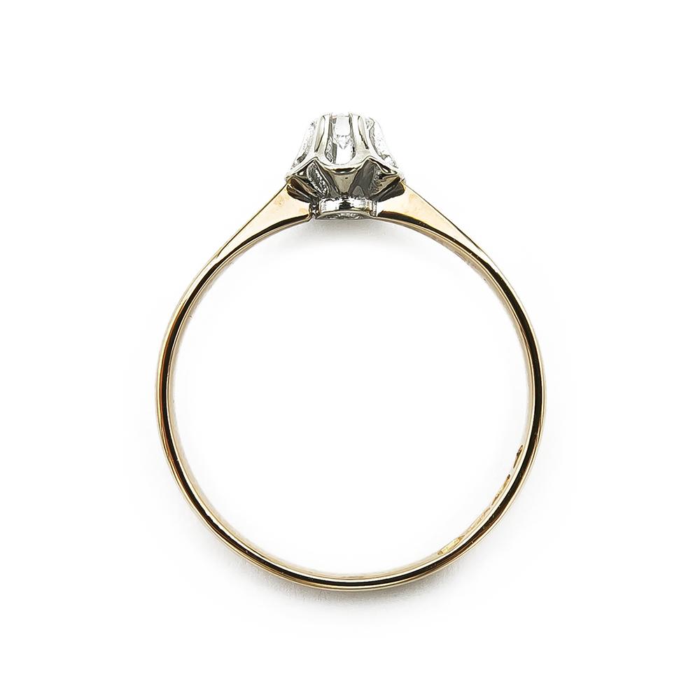 Kultainen timanttisormus 0.10ct 17,25mm 18k #2