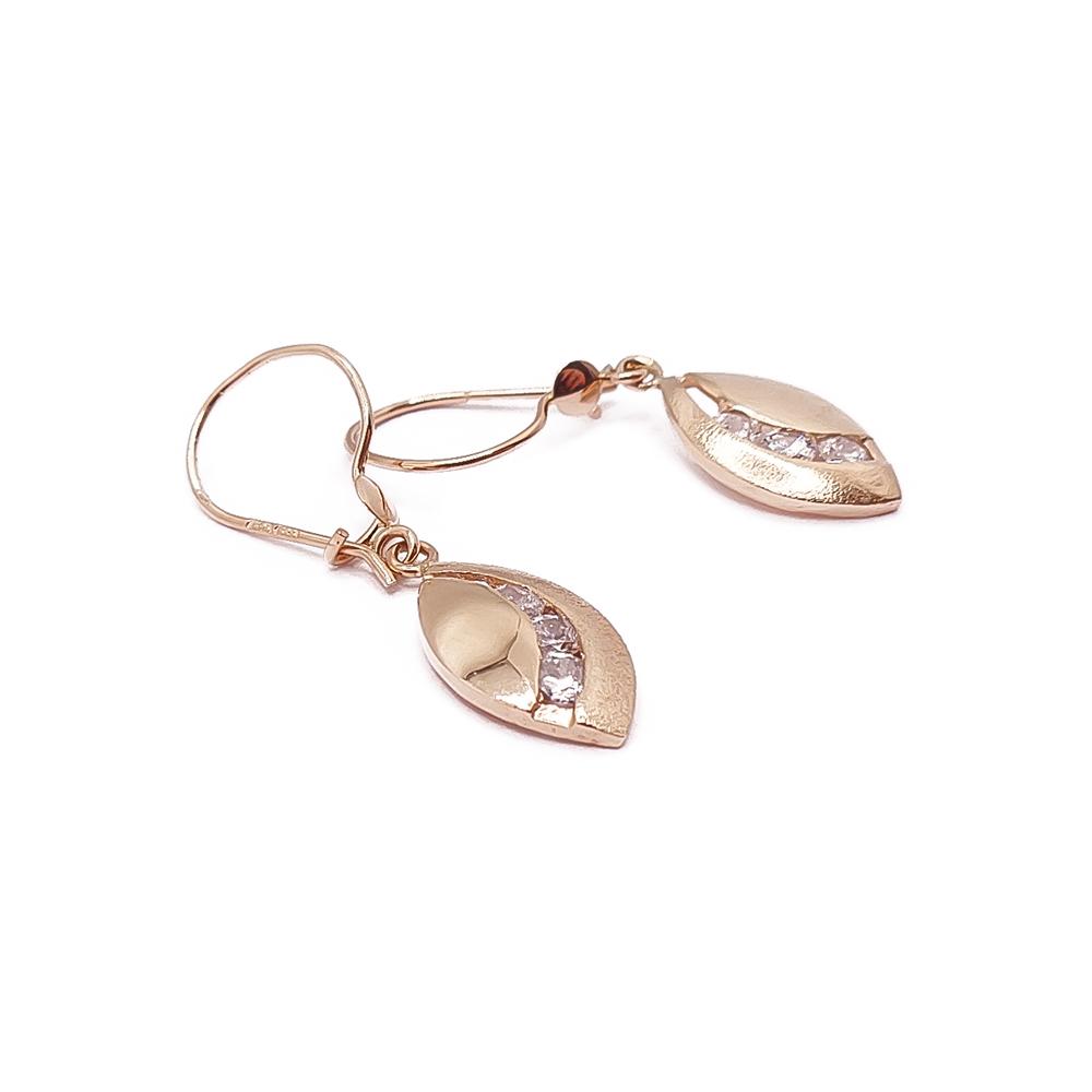 Kultaiset korvakorut zirkoniat #1