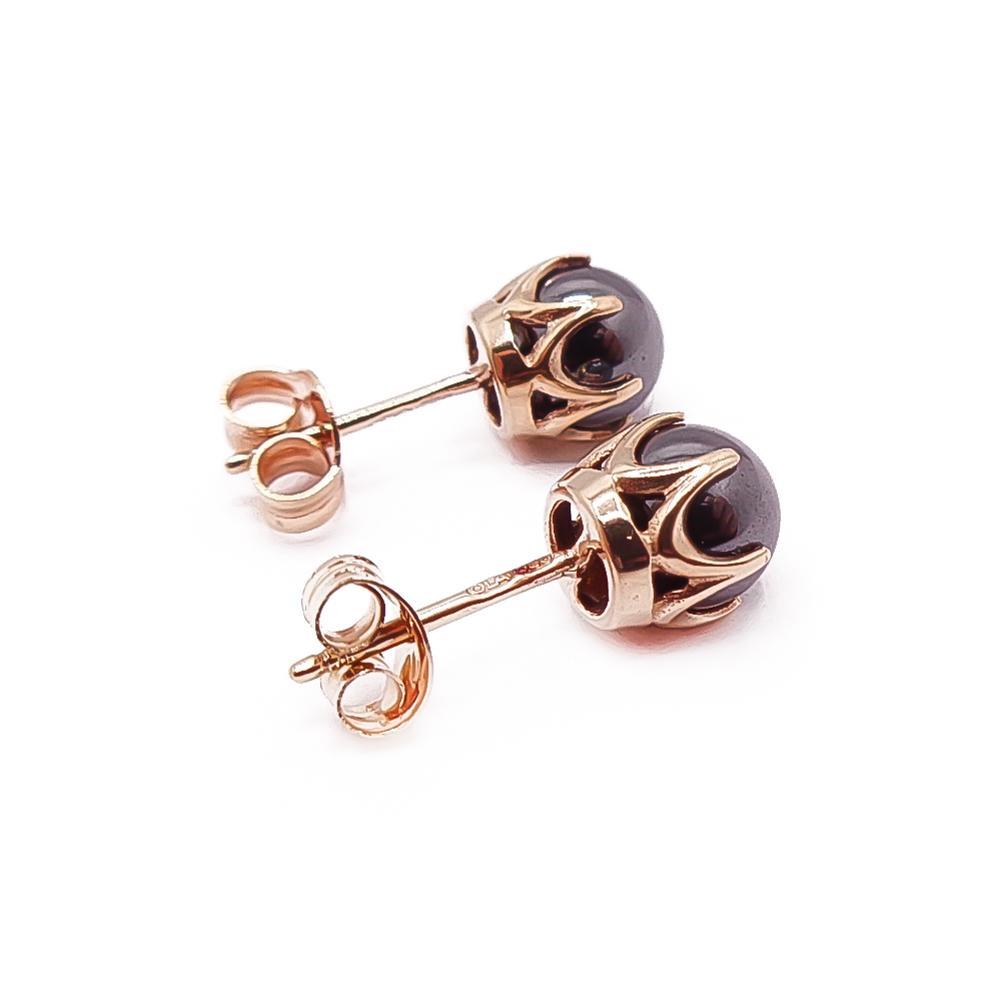 Kultaiset hematiitti korvakorut 6mm #1