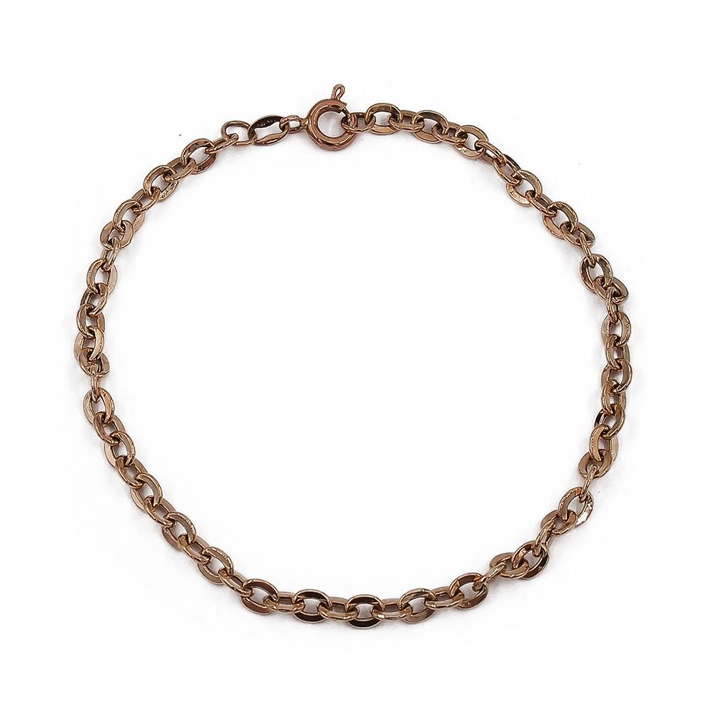 18k kultainen ankkuriranneketju jousilukolla 20.5cm 4mm #0