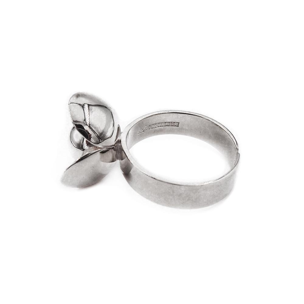 Kupittaan kulta hopeasormus kukka 19.25 avoin 1970  Eelis Kauppi #3