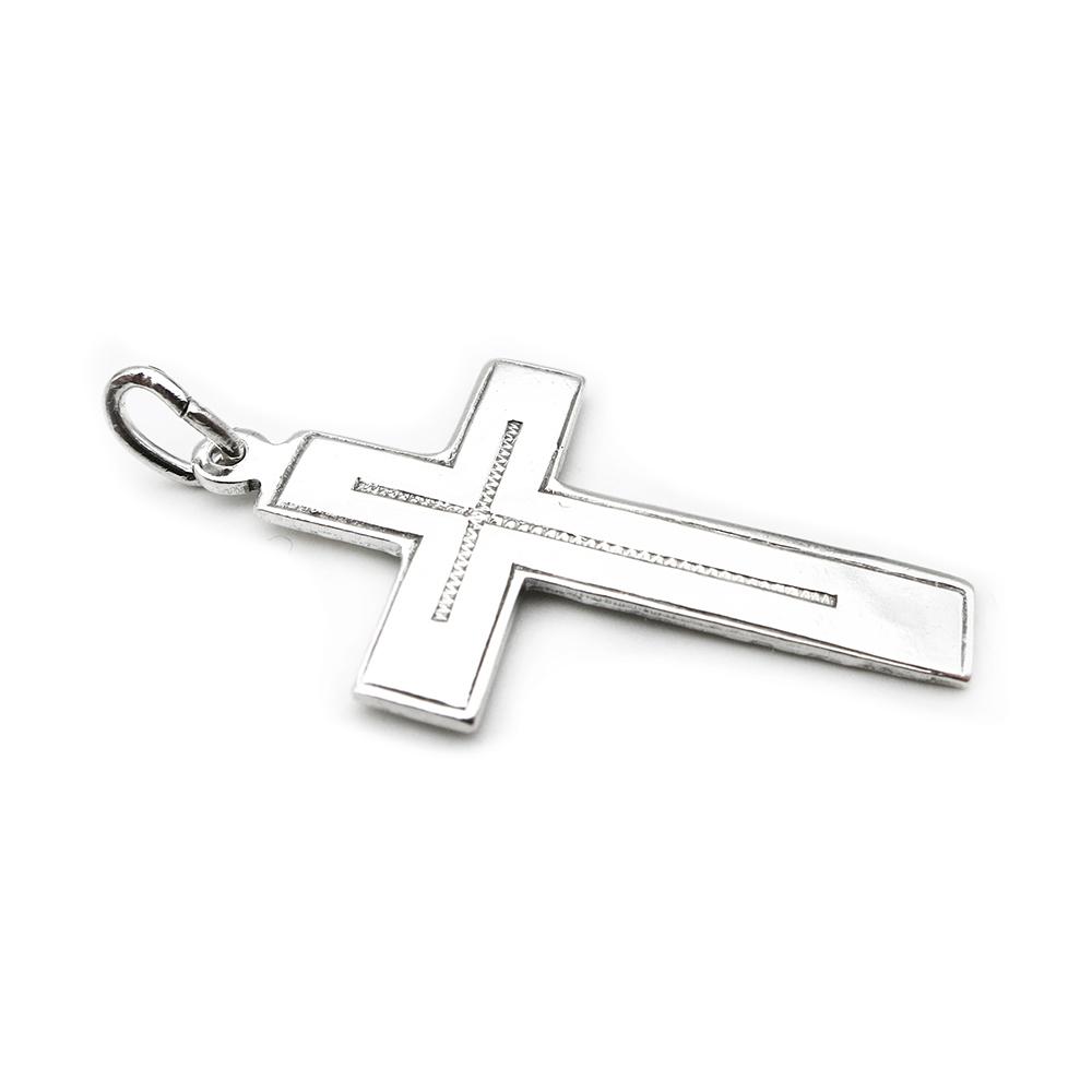 Hopeinen risti riipus #1